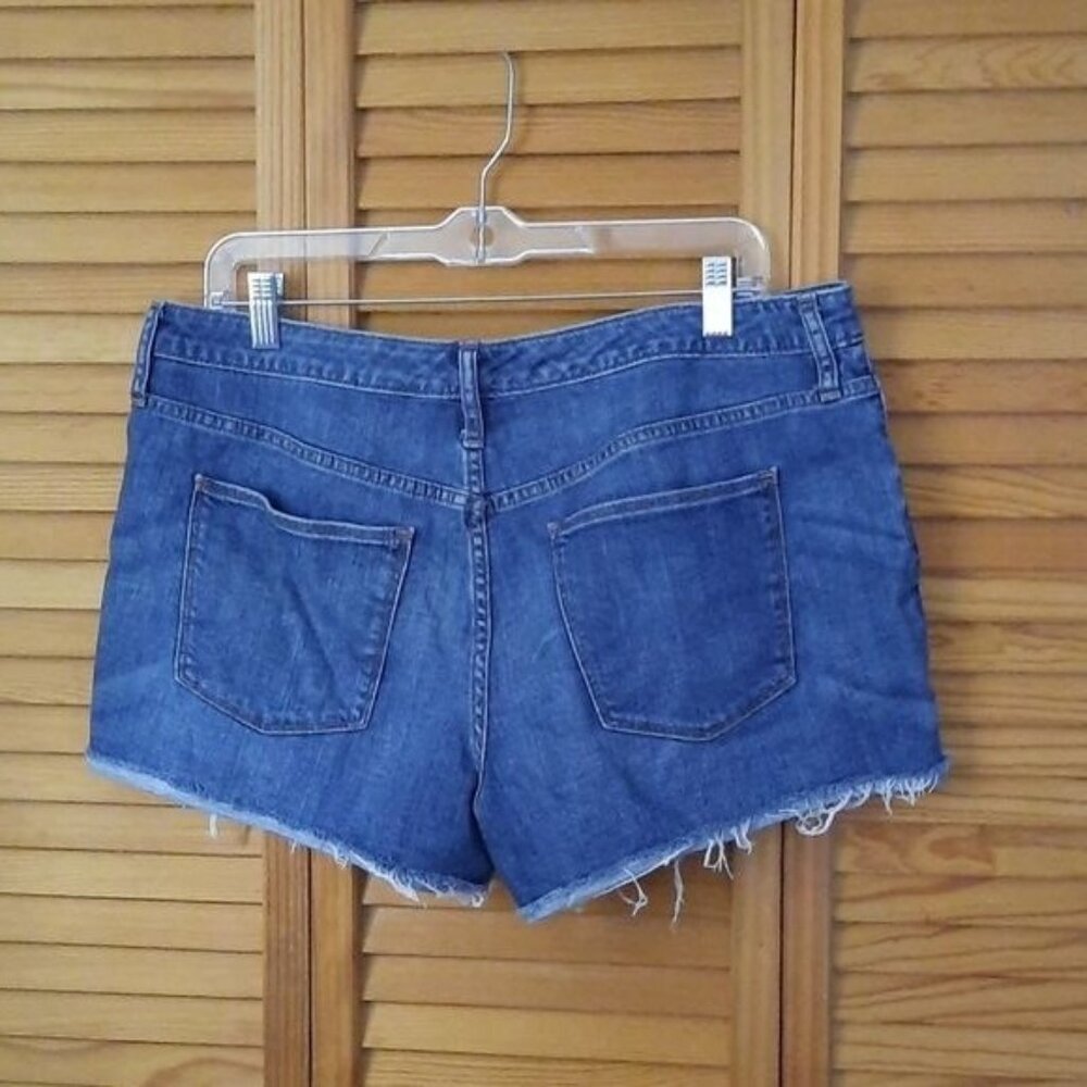 Universal Thread Button Fly High Rise Shortie Jean Shorts Size 14/32R - Picture 2 of 5